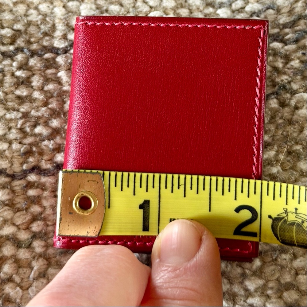 Charming & classic Hermès scarlet leather mini photo frame - Picture 7 of 8